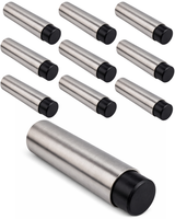 10 Wand TüRstopper Edelstahl Wandstopper Silber TüRhalter TüRanschlag 80 Mm Wand