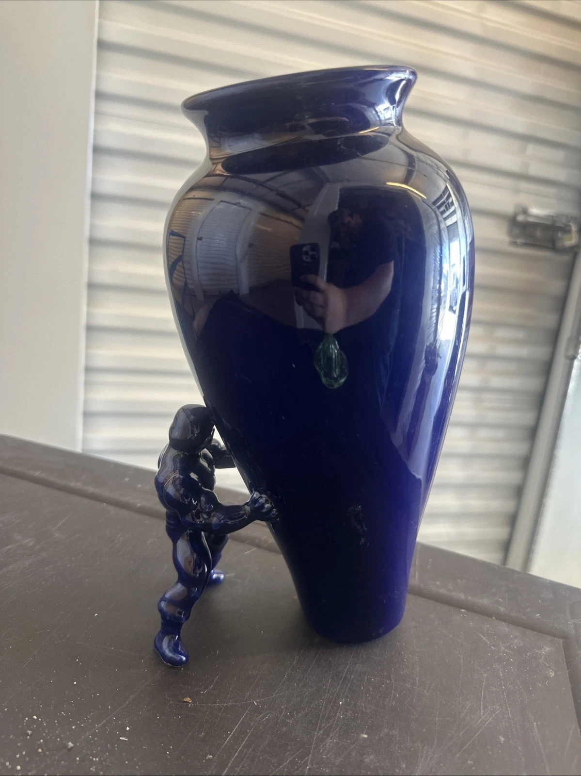 Ceramic vase "My Superhero", blue version