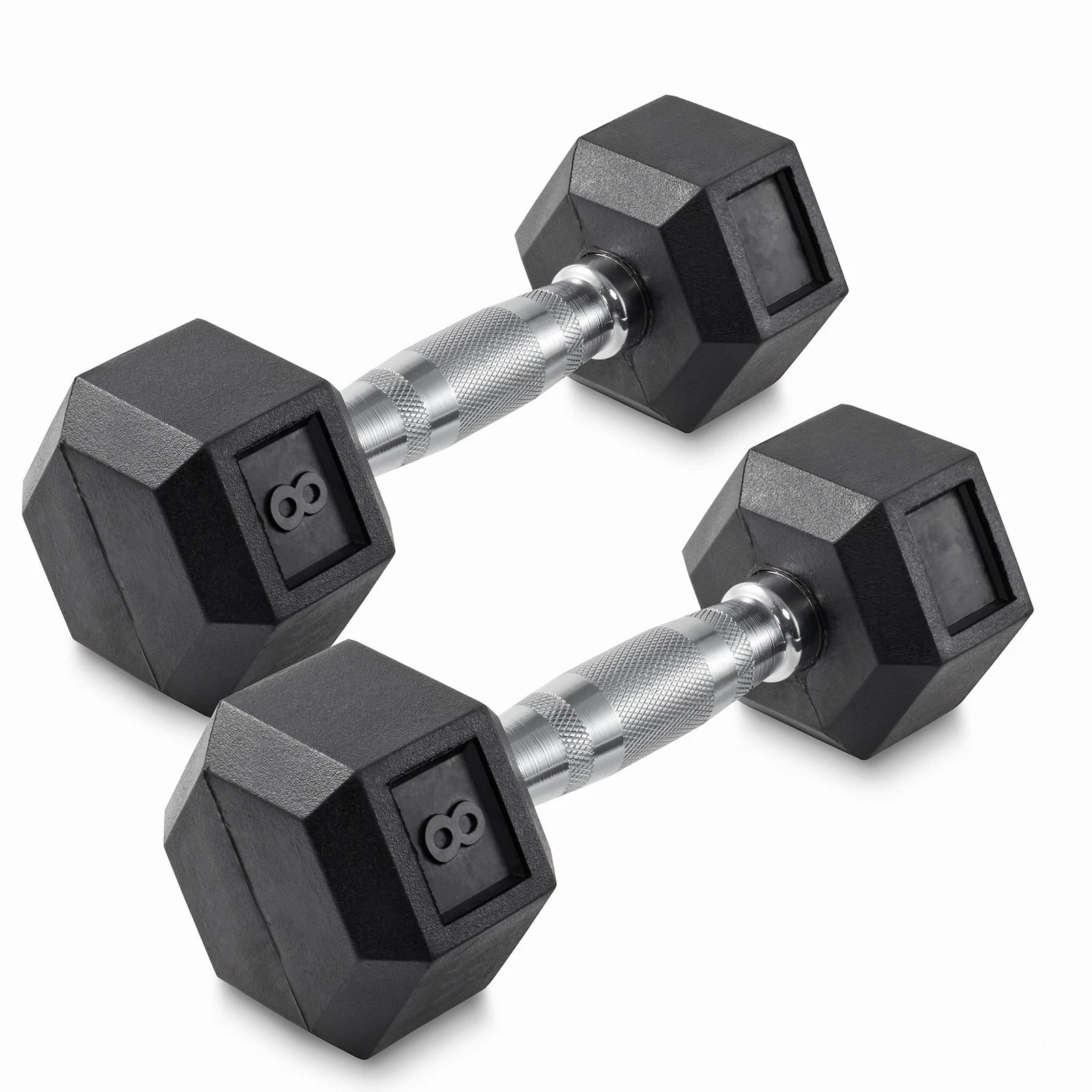 8 lb Pair Rubber Coated Hex Dumbbell Set, 16 Pounds Total
Opens in a new window or tab