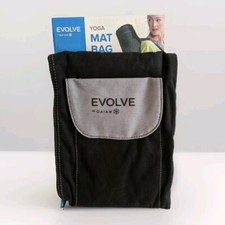 Evolve By Gaiam Yoga Mat Bag Black and Gray Roll Bag w shoulder handle Carry