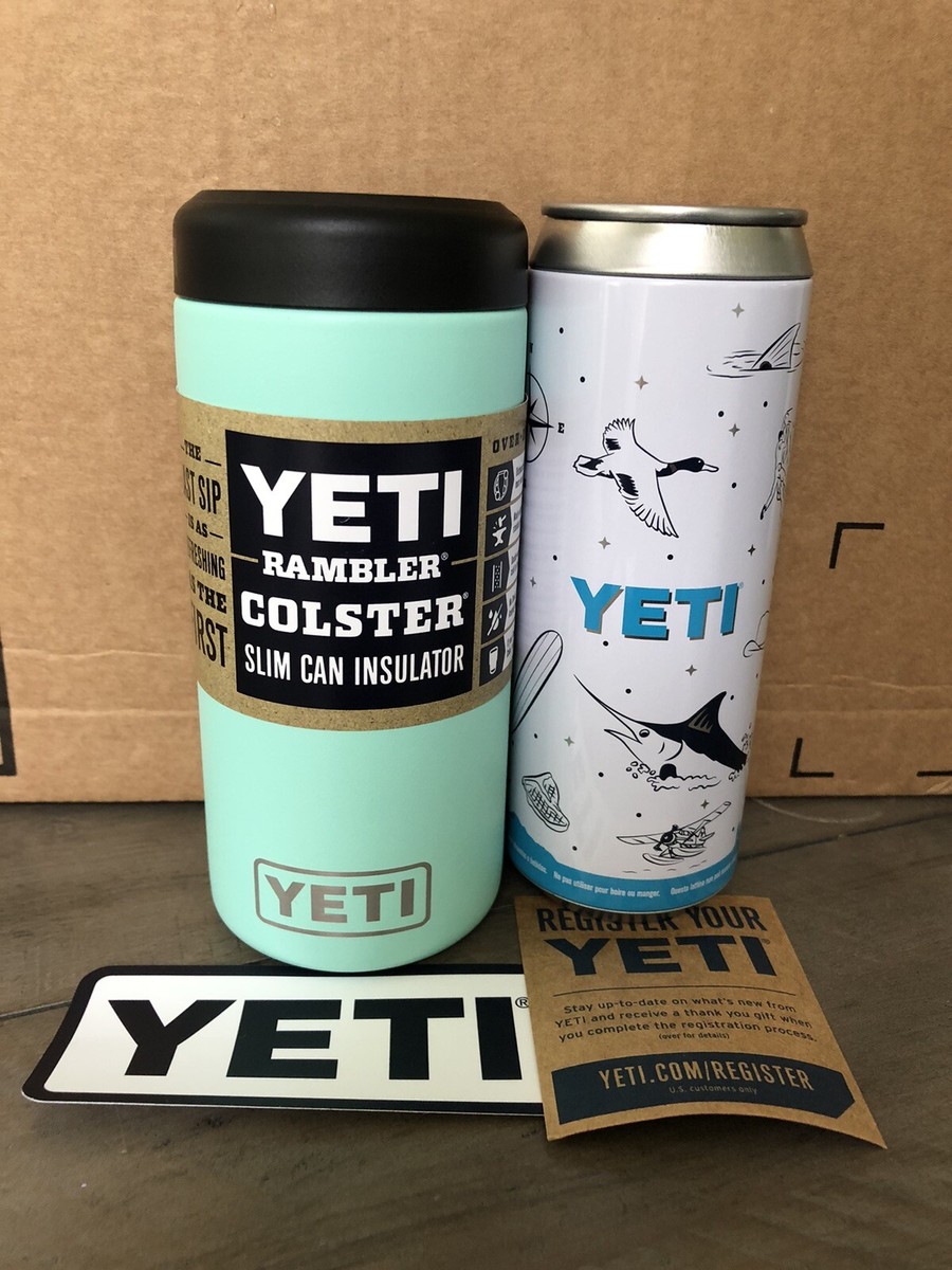 YETI Ramblerr 12oz Seafoam- Slim Can Colster (Brand New) | eBay