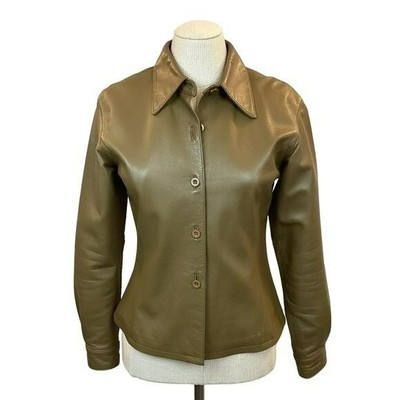 Nicola Berti Italian Leather Button Down Jacket