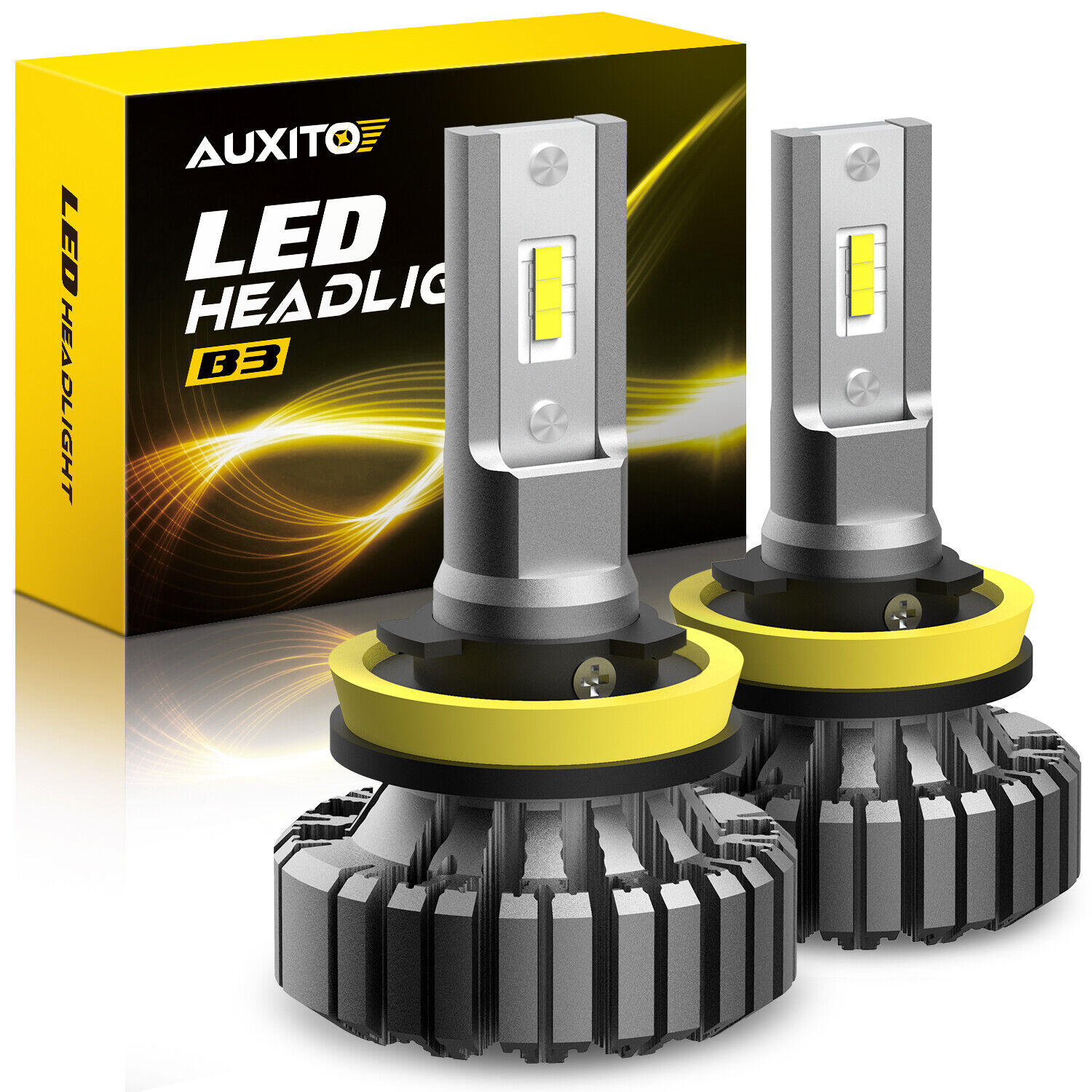 AUXITO H11 LED Headlight Fog Bulbs White Low Beam Conversion Kit 20000LM Bright