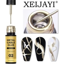 Metallic Nail Liner Gel Polish Chrome Mirror Effect Gold Silver Rose UV/LED UK