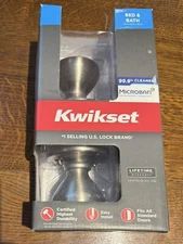 Kwikset Bed and Bath Door Knob Lockset ~ Satin Nickel ~ #730J 11P CP