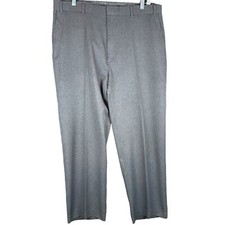 Vintage Levis Action Slacks Mens 40x32 Gray Flat Front Dress Pants Knit Dacron