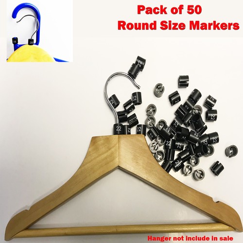50 NEW SIZE CUBES FOR GARMENT CLOTHES MARKER PACK FOR HANGER SIZE DISPLAY - Picture 45 of 50