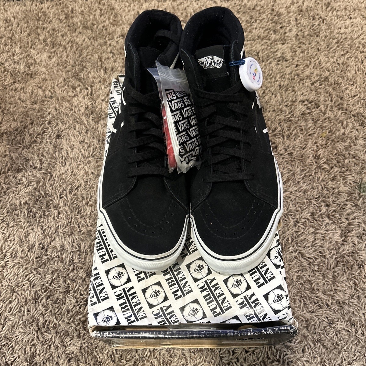 Vans x Supreme Public Enemy Black Sk8-Hi SL Size 9 - Very Rare | eBay