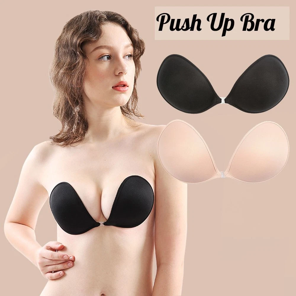 Underwear Invisible Push Up Bra Backless Strapless Adhesive Bra Sticky Bras