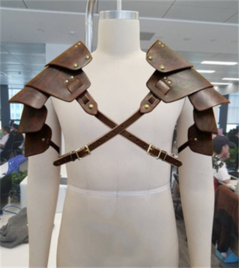 Medieval PU Rivet Leather Armor Vest European Cosplay Knight Costume