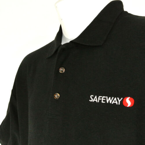 SAFEWAY Grocery Store Employee Uniform Polo Shirt Black Size XL NEW - Picture 1 of 10
