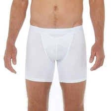 HOM HO1 Long Leg Men's Boxer Briefs Trunk Fly Opening Underwear