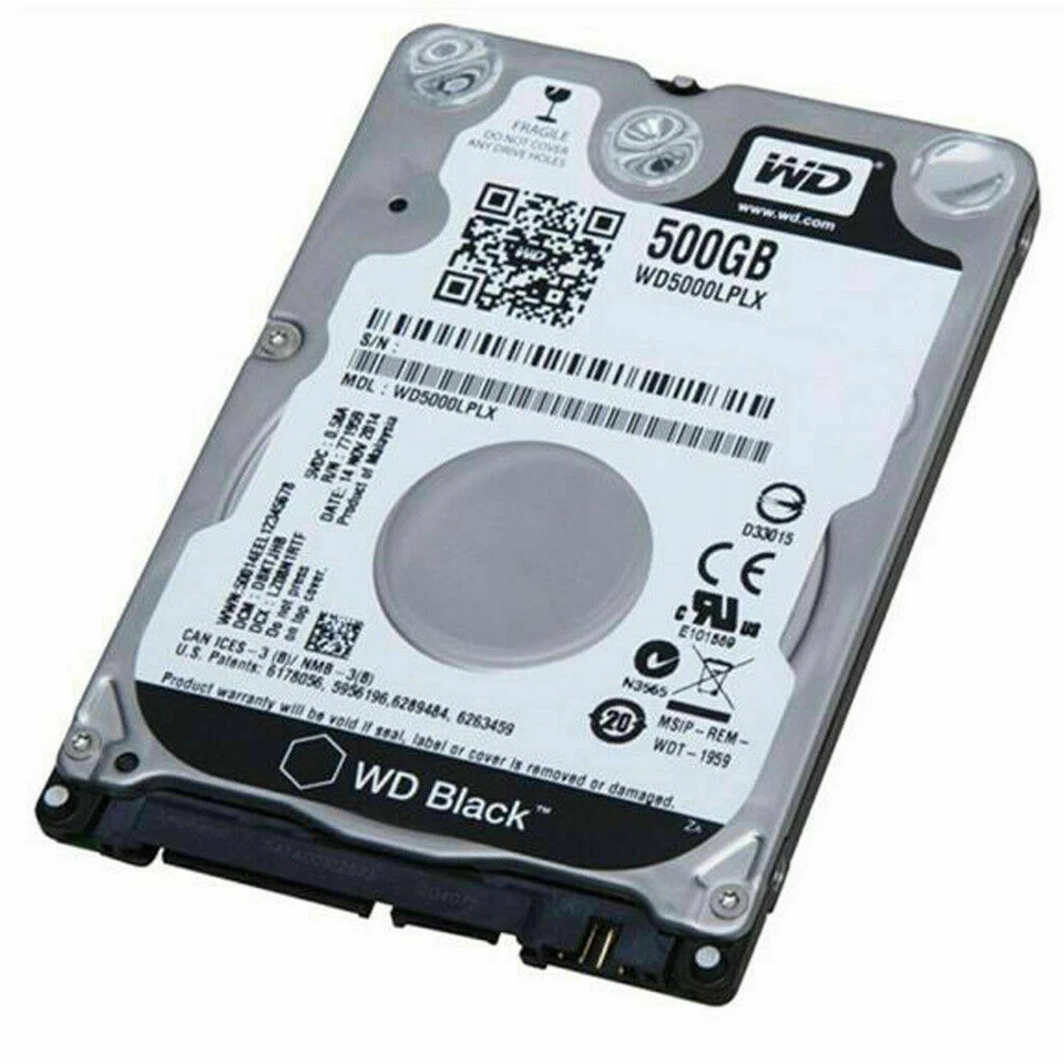 Western Digital Black WD5000LPLX 2.5" 500GB 7.2K SATA Internal Laptop Gaming HDD - Image 1 of 1