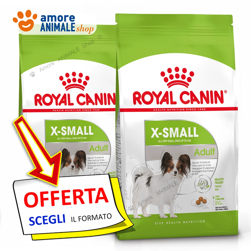 Royal Canin Dog → Adult X SMALL - 500 Gr / 1,5 kg / 3 kg - Crocchette Cane