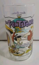 Vintage 1991 Flintstones 30 Year Anniversary Hardee's Glass Little Bam-Bam
