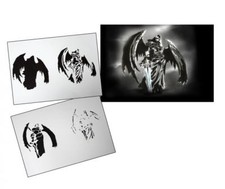 AS-106 Fallen Angel Plantilla Acrílico Aerógrafo Spray Pintura de Pared! Duty-fees free