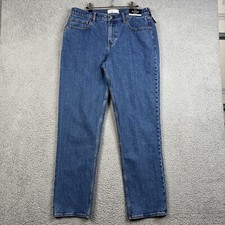 Abercrombie Fitch Jeans 32/14L Stone Wash The Straight Mid Rise Curve Love