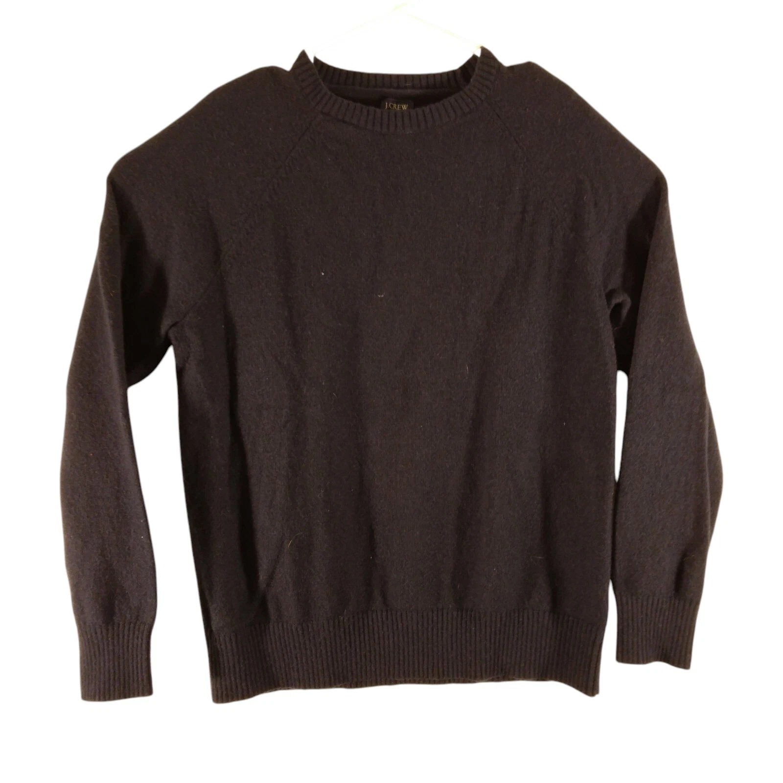 J. Crew sweater mens XL XLarge navy blue lamb's wool blend crew neck long sleeve