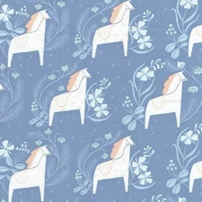 Dear Stella Horses Floral Marlin 100% Cotton Fabric by The Yard