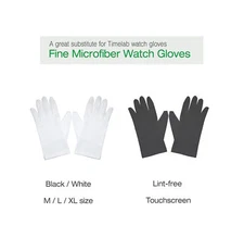 Fine Microfiber Jewelry Watch Care Handling Inspection Touchscreen Gloves 1pk  