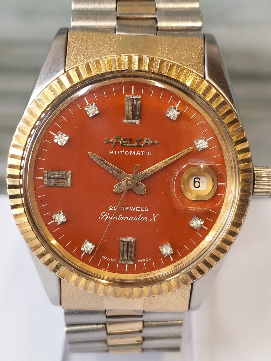 FELCA SPORTMASTER X 25 JEWELS AUTOMATIC 9182-2GF-X SWISS MEN'S