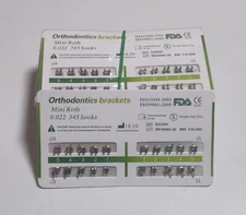 20Sets Dental Orthodontics Metal Braces Bracket Mini Roth 022 345hooks Mesh Base