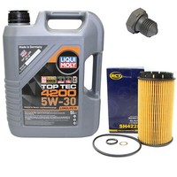 MotoröL Set 5W-30 5 Liter + ÖLfilter SH 422 P + Schraube FüR Audi Seat VW Passat