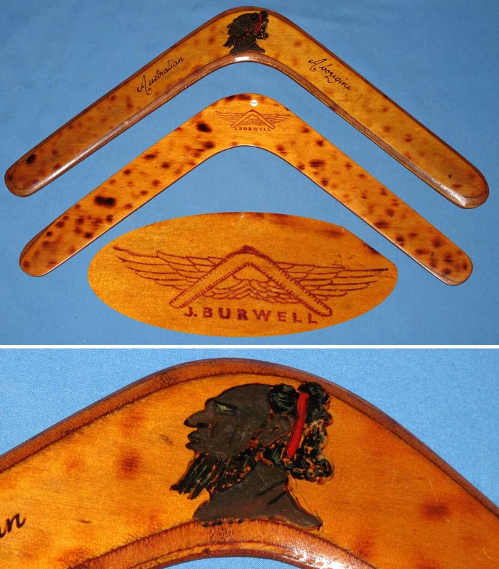 PGV - Traditional Art Boomerang by Jack Burwell - Australia - 1960S - Right Hand