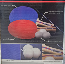 New Franklin Ping Pong Table Tennis Paddles 2 Player Set Paddle With 3 Balls 