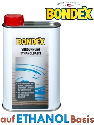 BONDEX 250ml Verdünnung Ethanol-Basis Farbverdünner für Lack Lasur Lösungsmittel