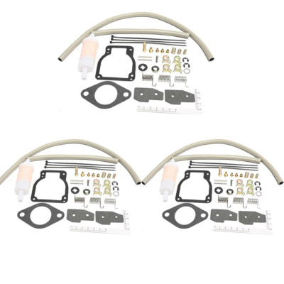 3packs For Mercury 75, 90, 115, 120,125 HP Carburetor Kit 1395-8236358,18-7750-1