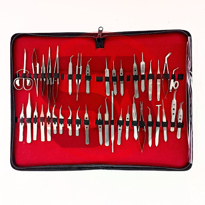 Ophthalmic Micro Surgery Eye Instruments Set Cataract Equipment O.R Grade 40 Pcs