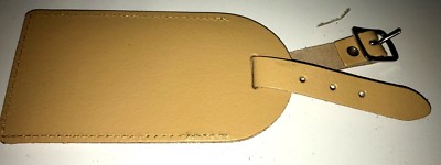 TOP QUALITÄT HANDGEFERTIGTER GEPÄCKANHÄNGER REF LEICHT HELLBRAUN