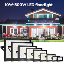 10W - 500W LED Floodlight IP66 Waterproof Outdoor Garden Security Workshop Lamps
