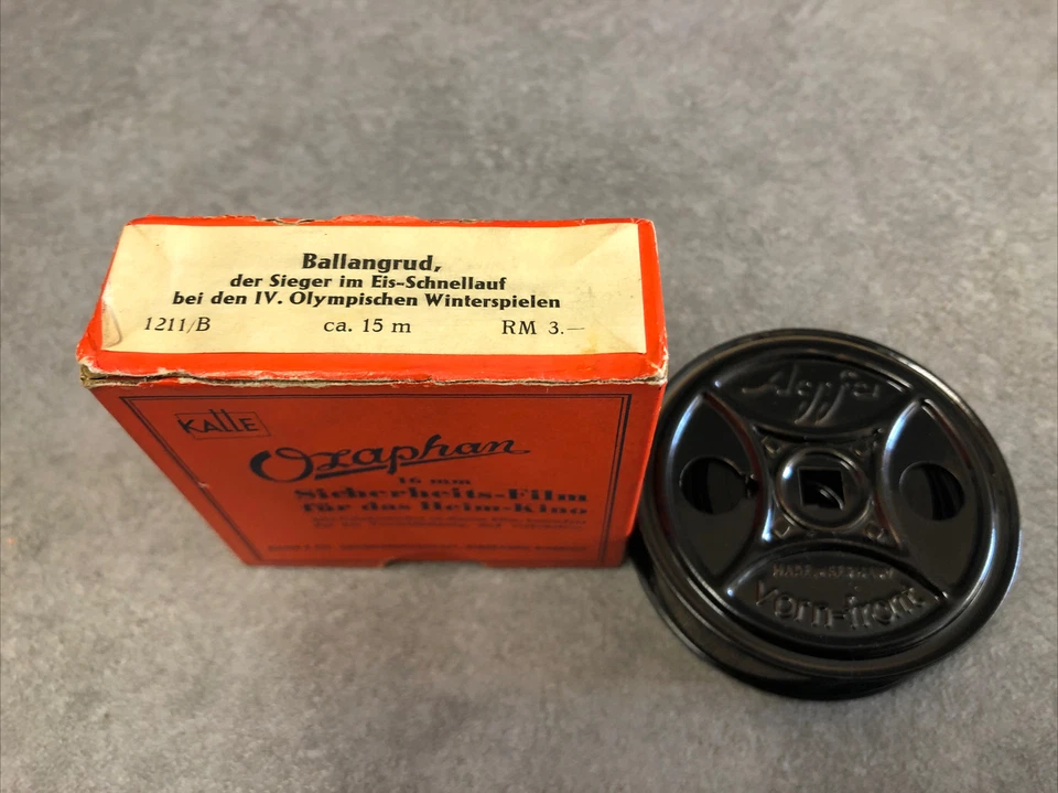 Agfa 16mm Film Ozaphan Ballangrud Sieger Eis-Schnellauf Olymp. Winterspiele B3 - Bild 2 von 4