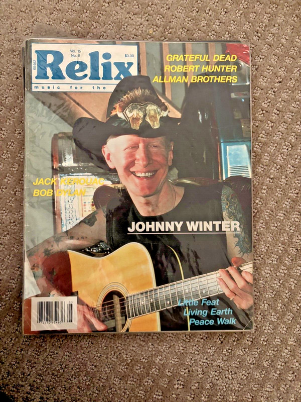 Relix Magazine 1988 Johnny Winter Allman Brothers GD '88 October Vol. 15 No. 5