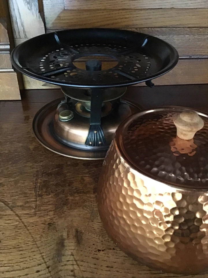 ANTIK Feuerzangenbowle, Fleisch-Fondue KUPFER  Rechaud (Bedienungsanleitung) - Bild 2 von 4