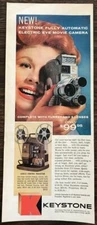 ORIGINAL 1959 Keystone Automatic Electric Eye Movie Camera PRINT AD