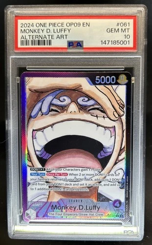 2024 One Piece Monkey.D.Luffy Leader Alt Art #OP09-061 PSA 10