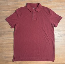 Old Navy GO-DRY Classic Fit Men's Burgundy Polo Shirt M Short Sleeve Collared