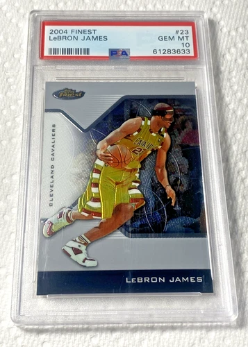 PSA 10 2004 Topps Finest Basketball #23 Lebron James second year INVESTMENT card