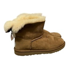 UGG Mini Bailey Bow II Boot 1017397k Suede Big Girl Size 4