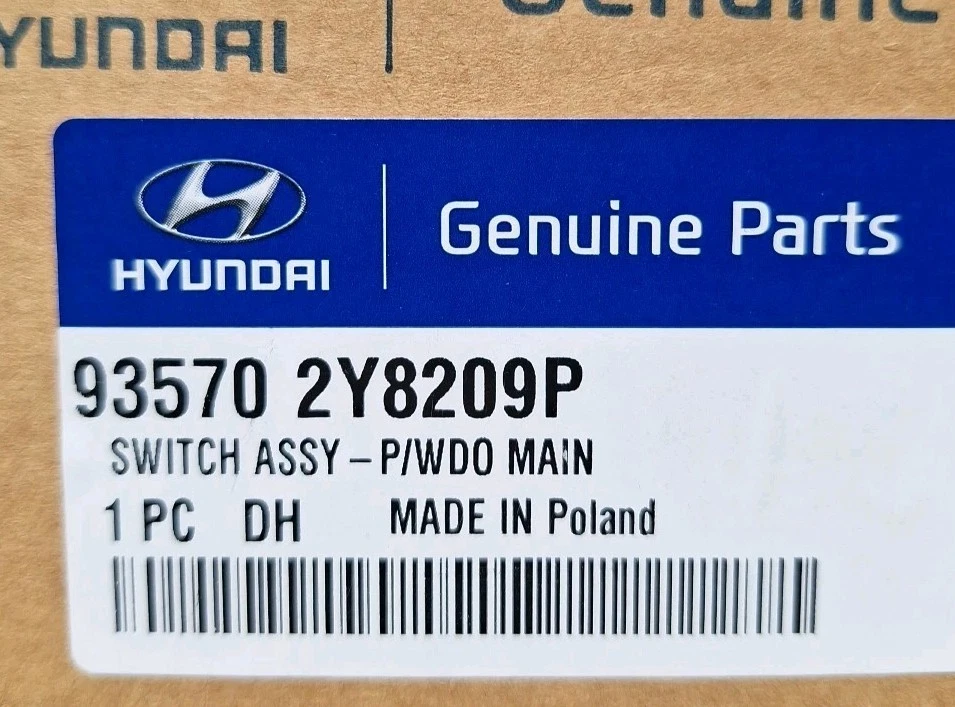 Новый ПЕРЕКЛЮЧАТЕЛЬ УПРАВЛЕНИЯ ОКНОМ HYUNDAI IX35 MK2 ПЕРЕДНИЙ ПРАВЫЙ СО СТОРОНЫ ВОДИТЕЛЯ 2010-2015 - Изображение 2 из 4