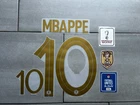 Flocking MBAPPE #10 Gold Jersey France FFF + QATAR 2022 World FIFA UEFA Patch Kit