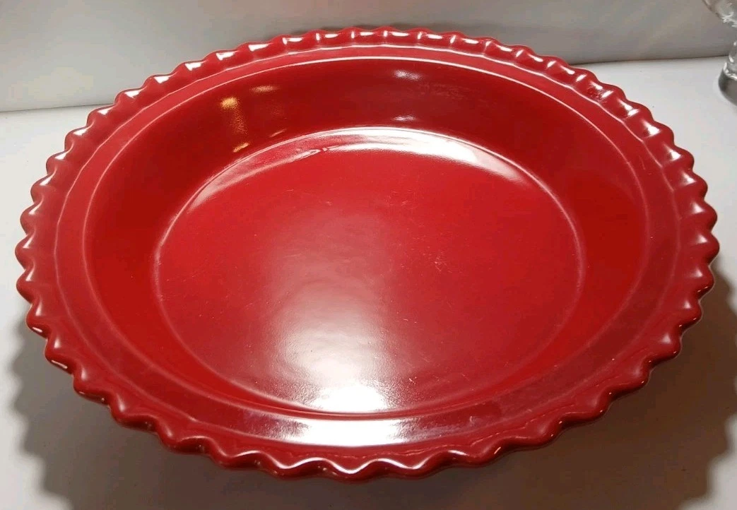 Ceramic Pie Dish RED BAKEWARE DEEP PIE 1qt/ 90ltr 9"x1"
Opens in a new window or tab