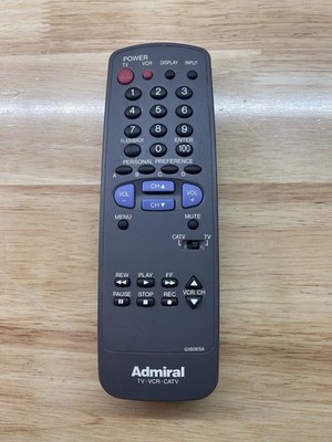 Admiral G1506SA Sharp Universal TV VCR CATV Remote   Tested & Works