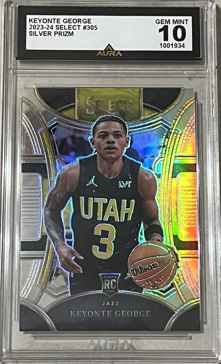 2023-24 Panini Select Keyonte George #305 Silver Prizm Graded Gem Mint 10