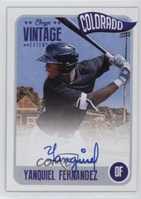 2020 Onyx Vintage Extended Blue Ink /275 Yanquiel Fernandez #EAYF Auto 0j81