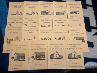 Lot of 19 The Missions: California's Heritage Mission Books MARY NULL BOULE
