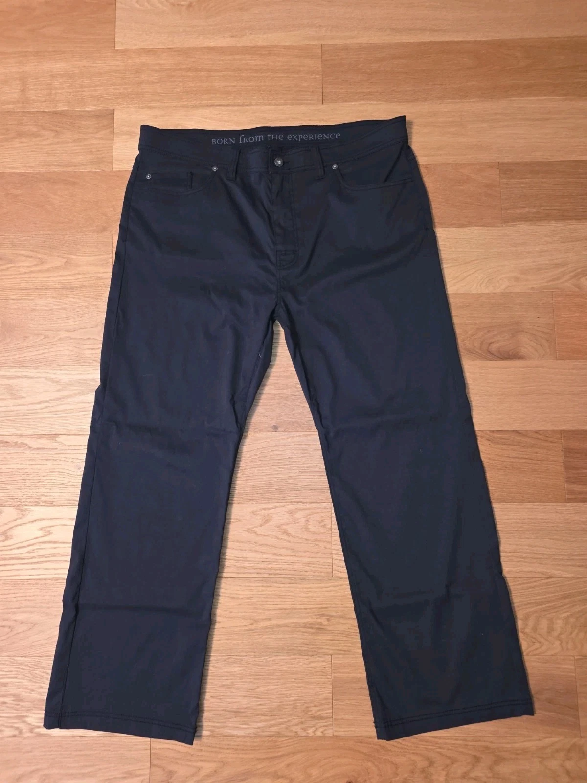 prAna Brion Pants Mens 40x30 Breathe Hiking Nylon Stretch Slim Fit Black
